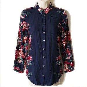 Joules Elvina Blouse 6 Navy Floral 217646